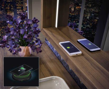 LED vonios veidrodis su WoodenFrame rėmu, Oslo ąžuolo spalvos #7