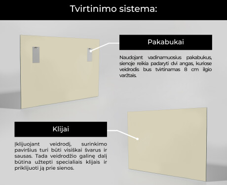 Sieninis netaisyklingos vertikalus veidrodis L215 #3
