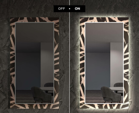 Dekoratyvinis veidrodis su LED apšvietimu valgomajam - lines #7