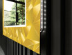 Dekoratyvinis veidrodis su LED apšvietimu prieškambariui - gold triangles #11
