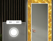 Dekoratyvinis veidrodis su LED apšvietimu prieškambariui - gold triangles #4
