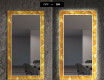 Dekoratyvinis veidrodis su LED apšvietimu prieškambariui - gold triangles #7