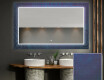 Apšviečiamas dekoratyvinis veidrodis voniai - blue drawing