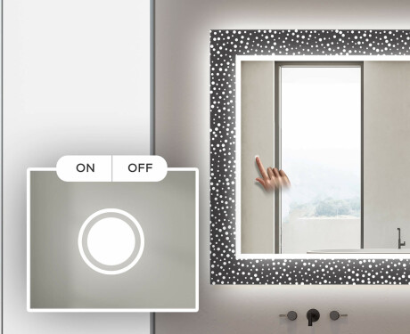 Apšviečiamas dekoratyvinis veidrodis voniai - dotts #4