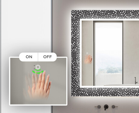 Apšviečiamas dekoratyvinis veidrodis voniai - dotts #5