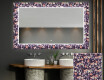 Apšviečiamas dekoratyvinis veidrodis voniai - elegant flowers #1