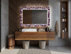 Apšviečiamas dekoratyvinis veidrodis voniai - elegant flowers #12