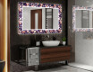 Apšviečiamas dekoratyvinis veidrodis voniai - elegant flowers #2
