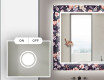Apšviečiamas dekoratyvinis veidrodis voniai - elegant flowers #4
