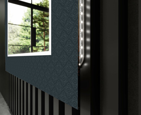 Apšviečiamas dekoratyvinis veidrodis voniai - elegant #11