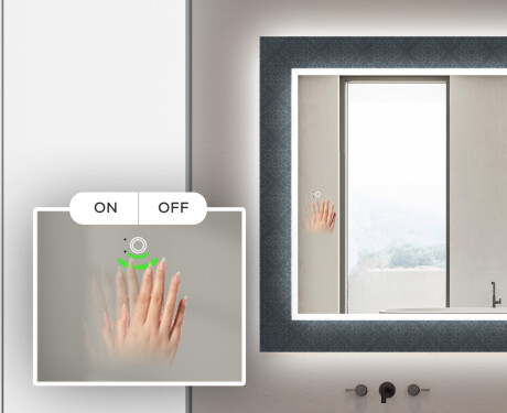 Apšviečiamas dekoratyvinis veidrodis voniai - elegant #5