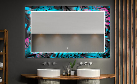 Apšviečiamas dekoratyvinis veidrodis voniai - fluo tropic