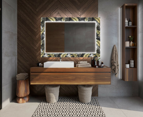 Apšviečiamas dekoratyvinis veidrodis voniai - goldy palm #12