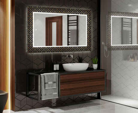Apšviečiamas dekoratyvinis veidrodis voniai - goldy palm #2