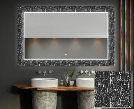 Apšviečiamas dekoratyvinis veidrodis voniai - gothic #1