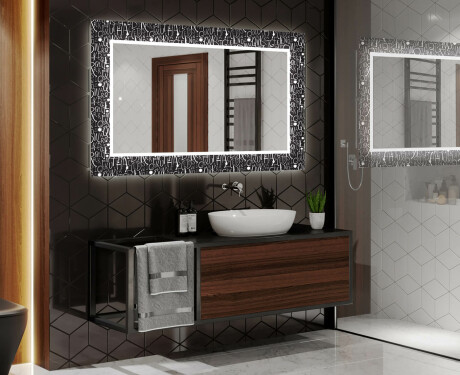 Apšviečiamas dekoratyvinis veidrodis voniai - gothic #2