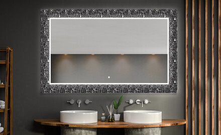Apšviečiamas dekoratyvinis veidrodis voniai - gothic