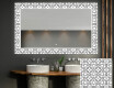 Apšviečiamas dekoratyvinis veidrodis voniai - industrial