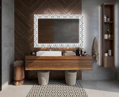 Apšviečiamas dekoratyvinis veidrodis voniai - industrial #12
