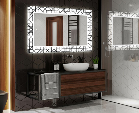 Apšviečiamas dekoratyvinis veidrodis voniai - industrial #2