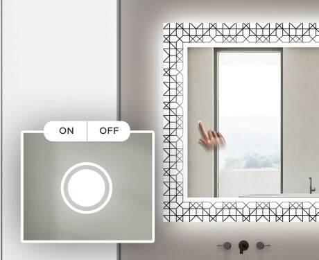 Apšviečiamas dekoratyvinis veidrodis voniai - industrial #4