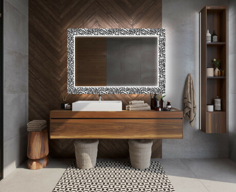 Apšviečiamas dekoratyvinis veidrodis voniai - letters #12