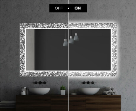 Apšviečiamas dekoratyvinis veidrodis voniai - letters #7