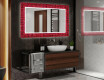 Apšviečiamas dekoratyvinis veidrodis voniai - red mosaic #2