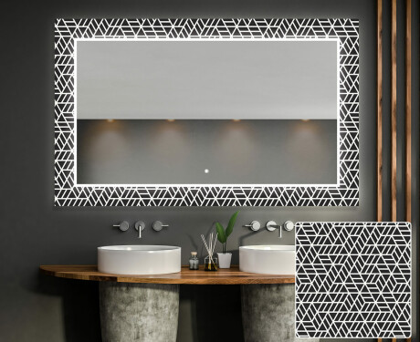 Apšviečiamas dekoratyvinis veidrodis voniai - triangless #1