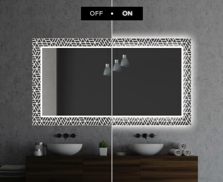 Apšviečiamas dekoratyvinis veidrodis voniai - triangless #7