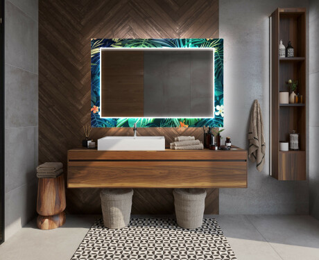 Apšviečiamas dekoratyvinis veidrodis voniai - tropical #12