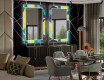 Dekoratyvinis veidrodis su LED apšvietimu valgomajam - abstract geometric #2