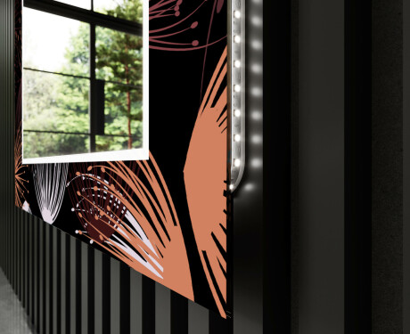 Dekoratyvinis veidrodis su LED apšvietimu valgomajam - dandelion #11