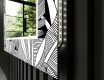 Dekoratyvinis veidrodis su LED apšvietimu valgomajam - black and white jungle #11