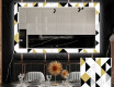 Dekoratyvinis veidrodis su LED apšvietimu valgomajam - geometric patterns #1