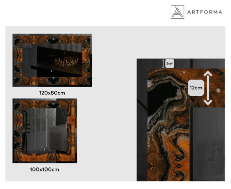 Apšviečiamas dekoratyvinis veidrodis LED - Mosaic Dreams #2