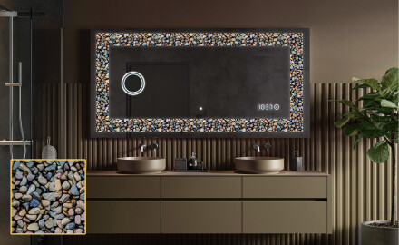 Apšviečiamas dekoratyvinis veidrodis LED - Natural Stones