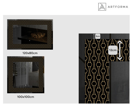 Apšviečiamas dekoratyvinis veidrodis LED - Nordic Charm #2