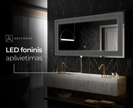 Apšviečiamas dekoratyvinis veidrodis LED - Modern Masterpiece #8