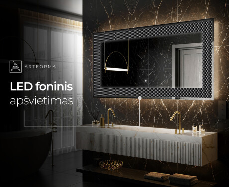 Apšviečiamas dekoratyvinis veidrodis LED - Modern Masterpiece #9