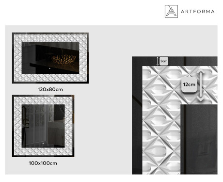 Apšviečiamas dekoratyvinis veidrodis LED - Marble Uplift #2