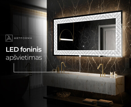 Apšviečiamas dekoratyvinis veidrodis LED - Marble Uplift #6