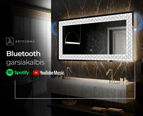 Apšviečiamas dekoratyvinis veidrodis LED - Marble Uplift #7