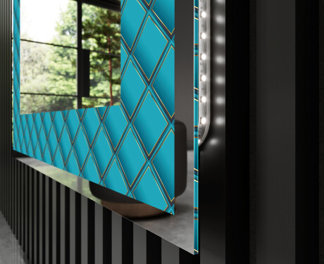 Apšviečiamas dekoratyvinis veidrodis LED - Blue Harmonies #3