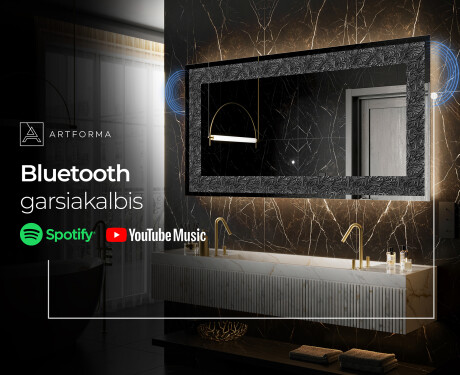 Apšviečiamas dekoratyvinis veidrodis LED - Dark Elegance #7