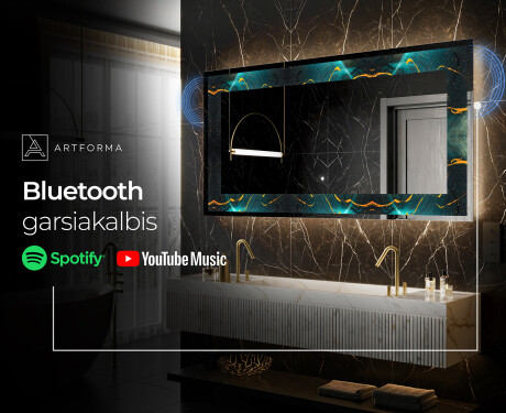 Apšviečiamas dekoratyvinis veidrodis LED - Spiraling vortex #7