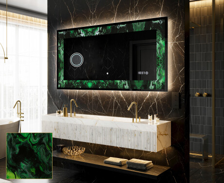 Apšviečiamas dekoratyvinis veidrodis LED - Malachite Magic