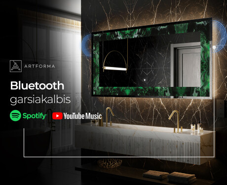 Apšviečiamas dekoratyvinis veidrodis LED - Malachite Magic #7