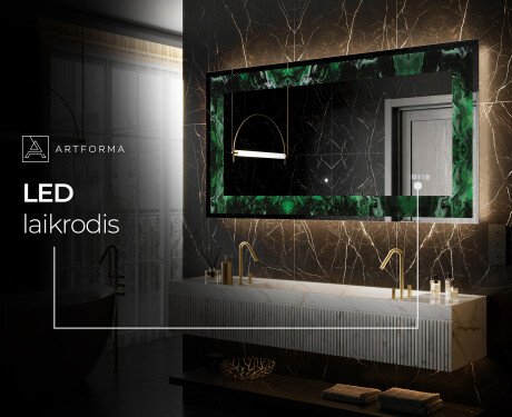Apšviečiamas dekoratyvinis veidrodis LED - Malachite Magic #8