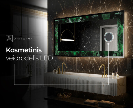 Apšviečiamas dekoratyvinis veidrodis LED - Malachite Magic #9